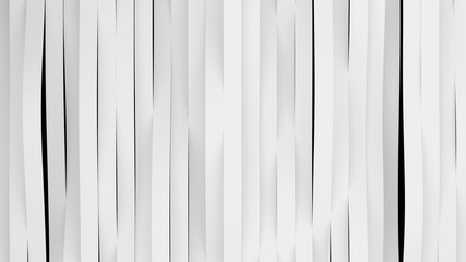 Poster - Top view on white stripes waves. Deformed bands surface with soft light. Modern bright backdrop template in minimalistic style. 3D Render Illustration
