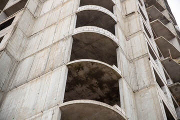 Poster - multi-storey panel house under construction