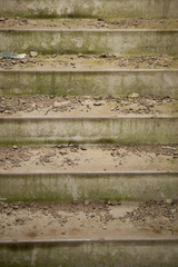 Poster - concrete staircase in a residential abandoned house