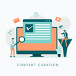 Content curation Illustration concept. Illustration for websites, landing pages, mobile applications, posters and banners.