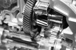 Internal combustion engine automotive, engine fragment close-up.