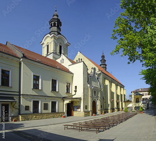 Nowy Sacz The Church Of The Holy Spirit And The Jesuit Monastery Nowy Sacz Is A City In The Lesser Poland Of Southern Poland Stock Photo Adobe Stock