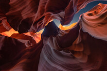 Canyon Antelope Arizona - Abstract Colorful And Structure Background Sandstone Wall