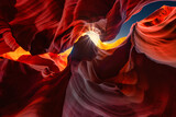 canyon antelope arizona - abstract  colorful and structure background sandstone wall