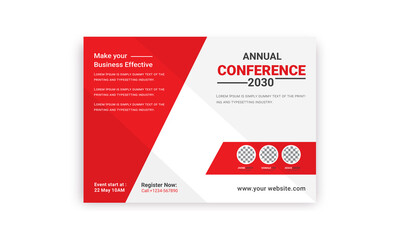 Business conference  horizontal flyer template 