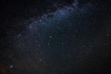 Wall Mural - overhead milky way with stars in clear summer night. country side.