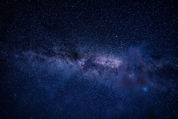 Wall Mural - overhead milky way with stars in clear summer night. country side.