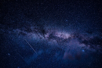 night sky, milky way. nature landscape.