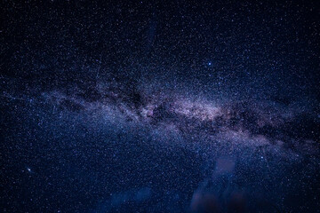 Wall Mural - overhead milky way with stars in clear summer night. country side.