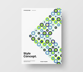 Vertical corporate identity A4 report cover. Abstract geometric vector business presentation design layout. Amazing company front page illustration brochure template.