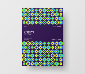 Vertical corporate identity A4 report cover. Abstract geometric vector business presentation design layout. Amazing company front page illustration brochure template.