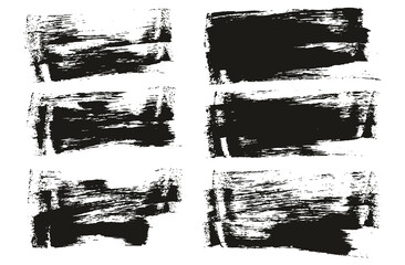 Wall Mural - flat sponge thin artist brush short background high detail abstract vector background set