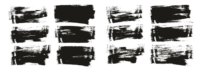 Poster - Flat Sponge Thin Artist Brush Short Background High Detail Abstract Vector Background Set 