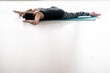 Young beautiful woman practicing yoga. Wellness concept. Calmness and relax, woman happiness. Toned picture