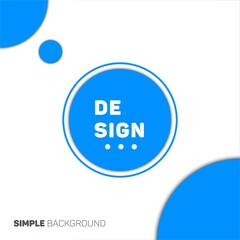 Poster - Simple Blue round shape backhround