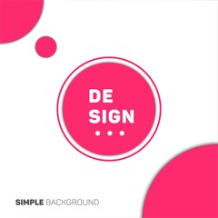 Poster - Simple Red round shape backhround