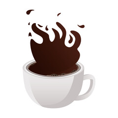 Poster - coffee cup drink splashing icon