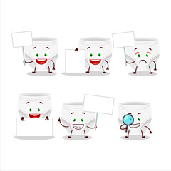 Poster - White baby diapers cartoon character bring information board