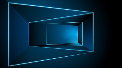 Poster - abstract hi tech room digital perspective dynamic concept design background eps 10 vector