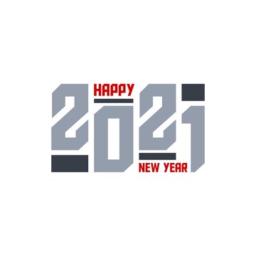 vector typography of new year 2021. celebration graphic asset.