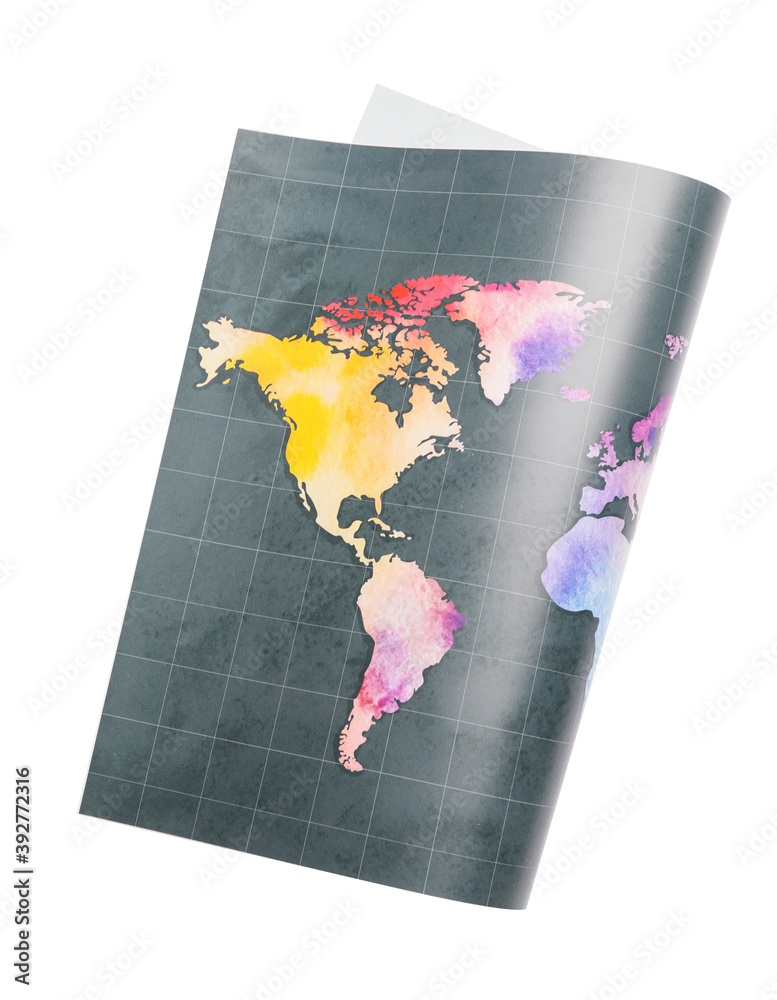World map on white background