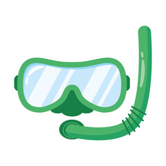 Poster - snorkel accessory flat style icon