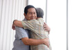 © lmanju - Asian grandpa hug with his friend