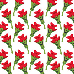 Poster - beautiful roses flowers garden pattern background