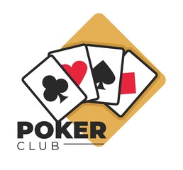 Wall Mural - Poker club gambling and casino games play cards