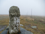 historical border stone at czech border
