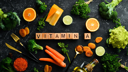 Wall Mural - Food is rich in vitamin 