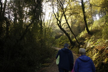 Sticker - Hiking in the mountains of Basque Country