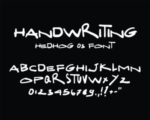 Poster - Handwritten calligraphy alphabet. Creative vector typography can be used for designs, posters, invitations, prints, etc. Natural lettering in hand drawings.
