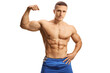 © Ljupco Smokovski - Topless young muscular man flexing a biceps muscle