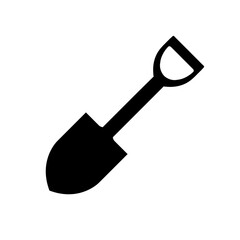 Wall Mural - Shovel icon, logo isolated on white background