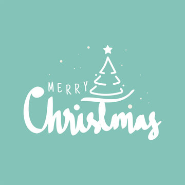 Merry Christmas Hand Lettering design, usable for banners, greeting cards, gifts etc.