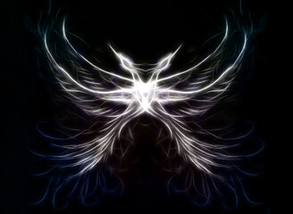 Poster - Flying phoenix bird as symbol of rebirth and new beginning