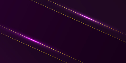 Poster - Abstract luxury light with line gold purple background