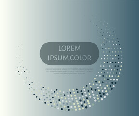 Poster - Abstract shapes of blue grey circles on gradient background
