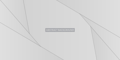 Poster - Abstract polygon triangles with shadow on grey gradient background