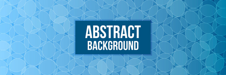 Poster - Abstract of shapes circles on blue gradient background