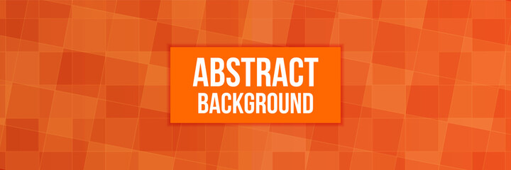 Poster - Abstract of shapes squares on orange gradient background