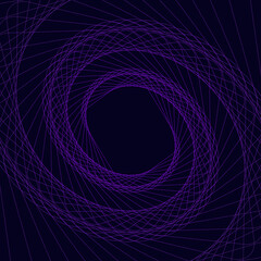Poster - Abstract of spiral lines on pattern purple background