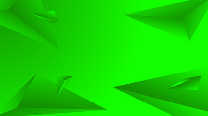 Poster - Abstract green polygon on gradient background. illustration