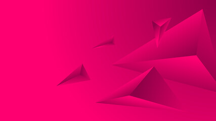 Wall Mural - Abstract pink polygon on gradient background. illustration .