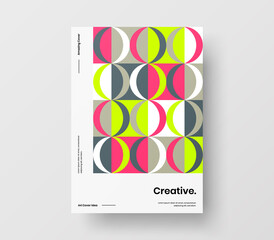 Geometric business cover design. Corporate identity abstract vector illustration brochure template.