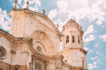 Cathedral in Cadiz, Spain. Sunny day