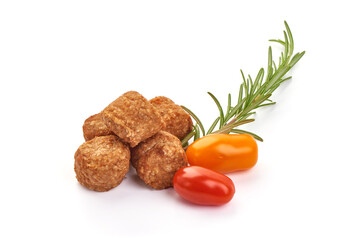 Wall Mural - Chicken meatballs, isolated on white background