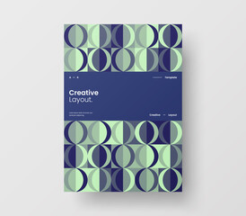 Geometric business cover design. Corporate identity abstract vector illustration brochure template.