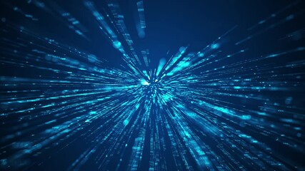 Speed of digital lights background. flying digital technologic over dark backgroundl. Futuristic technology abstract background with lines for network, big data, data center, server, internet, speed.